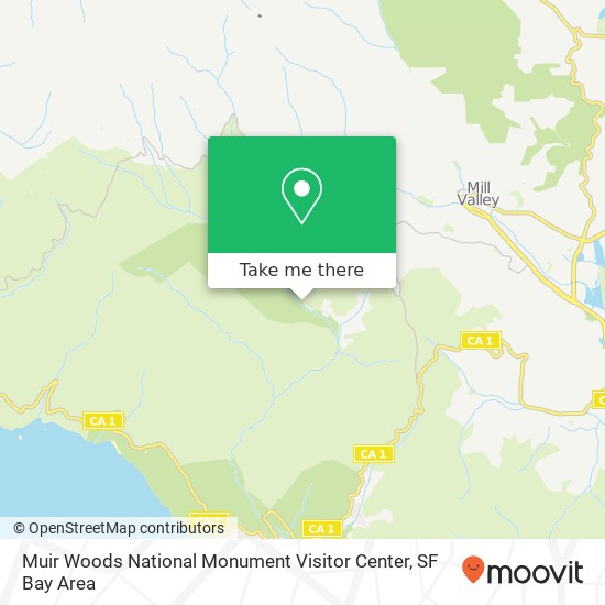 Mapa de Muir Woods National Monument Visitor Center