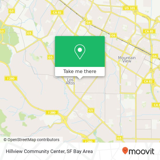 Hillview Community Center map