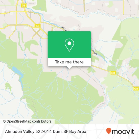 Mapa de Almaden Valley 622-014 Dam