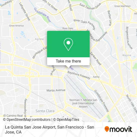 La Quinta San Jose Airport map