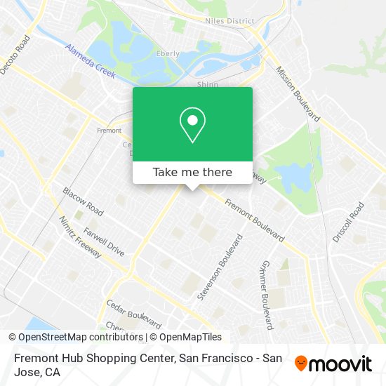 Mapa de Fremont Hub Shopping Center