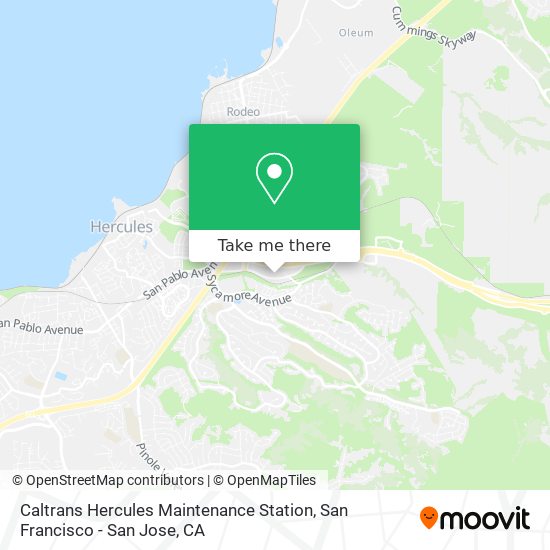 Caltrans Hercules Maintenance Station map