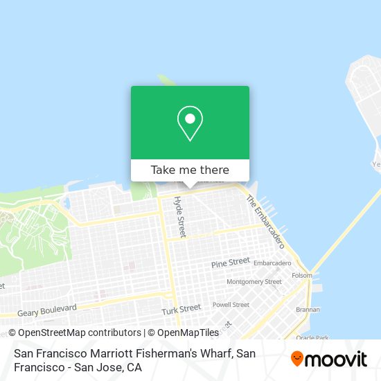 Mapa de San Francisco Marriott Fisherman's Wharf