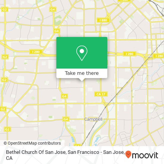 Bethel Church Of San Jose map