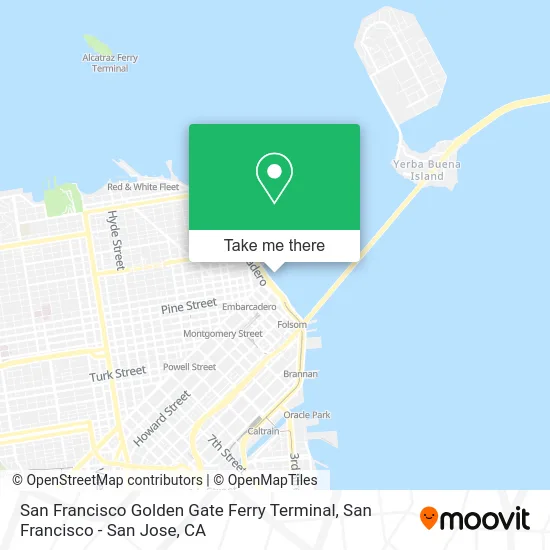 San Francisco Golden Gate Ferry Terminal map