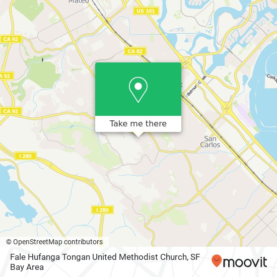 Mapa de Fale Hufanga Tongan United Methodist Church