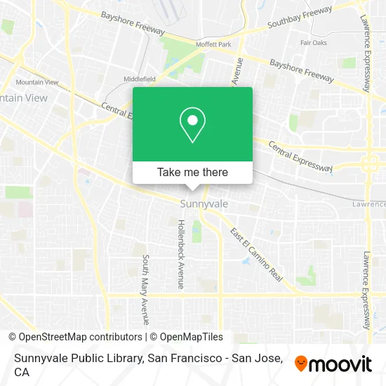 Mapa de Sunnyvale Public Library