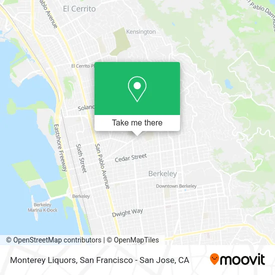 Monterey Liquors map