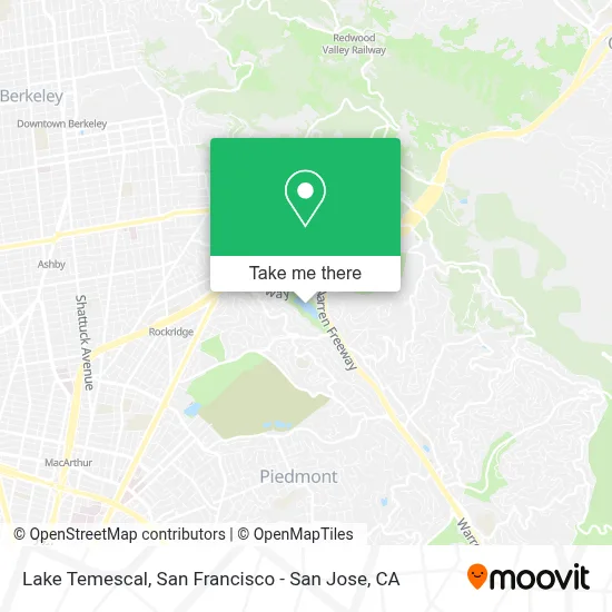 Lake Temescal map