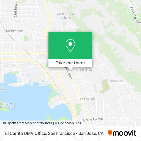 El Cerrito DMV Office map