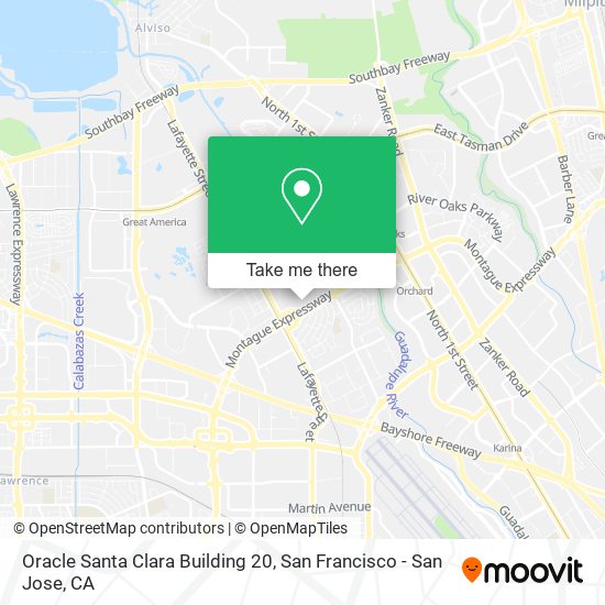 Mapa de Oracle Santa Clara Building 20