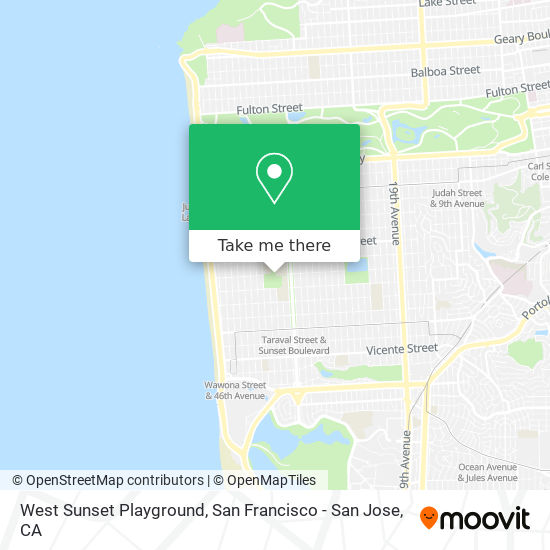 West Sunset Playground map