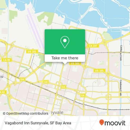 Vagabond Inn Sunnyvale map