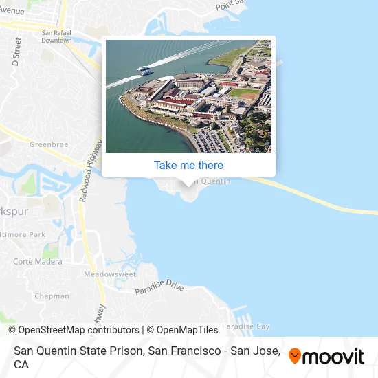 San Quentin State Prison map