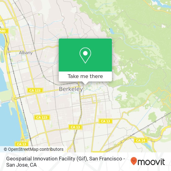 Mapa de Geospatial Innovation Facility (Gif)