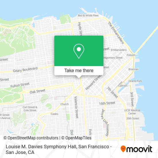 Louise M. Davies Symphony Hall map