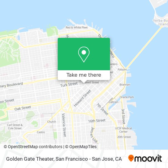 Golden Gate Theater map