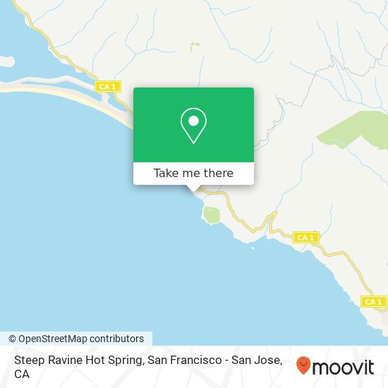 Steep Ravine Hot Spring map