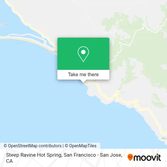Steep Ravine Hot Spring map
