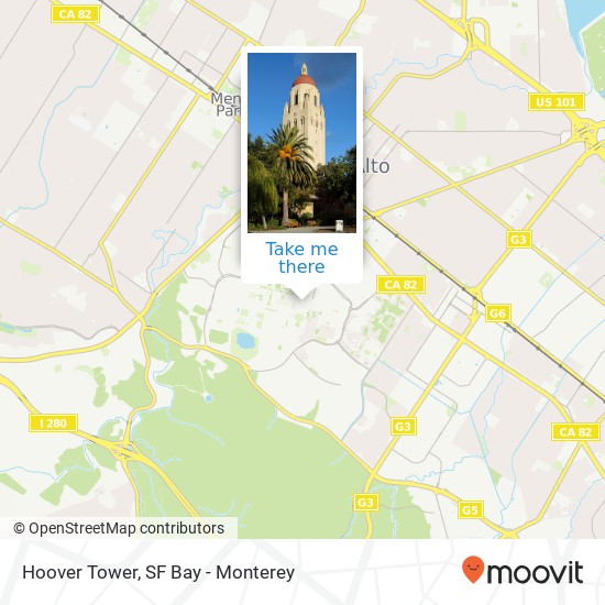 Mapa de Hoover Tower