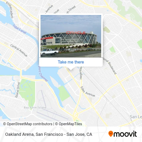 Oakland Arena map