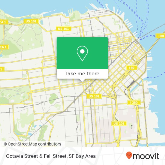 Octavia Street & Fell Street map