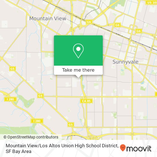 Mountain View / Los Altos Union High School District map