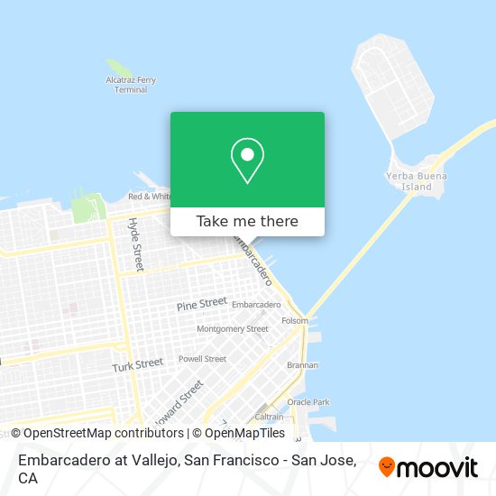 Embarcadero at Vallejo map