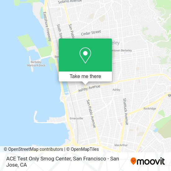 ACE Test Only Smog Center map