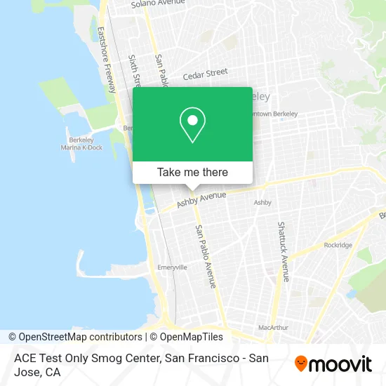 ACE Test Only Smog Center map