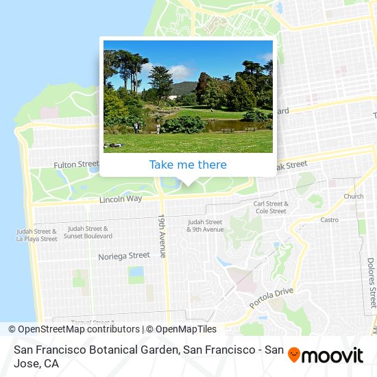 Mapa de San Francisco Botanical Garden