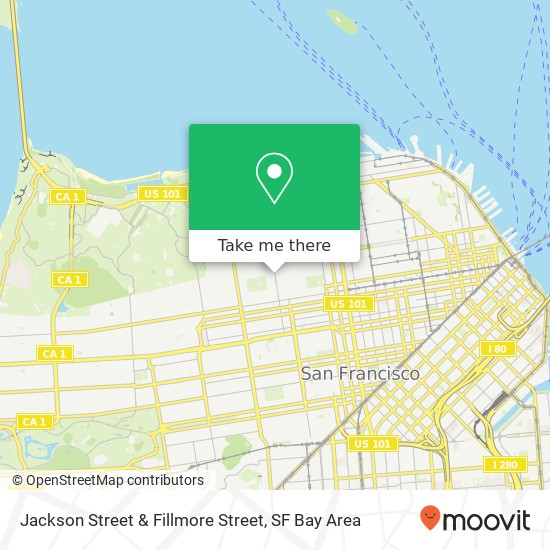 Jackson Street & Fillmore Street map
