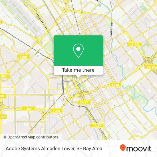 Mapa de Adobe Systems Almaden Tower