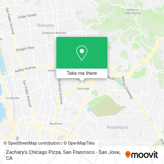 Zachary's Chicago Pizza map