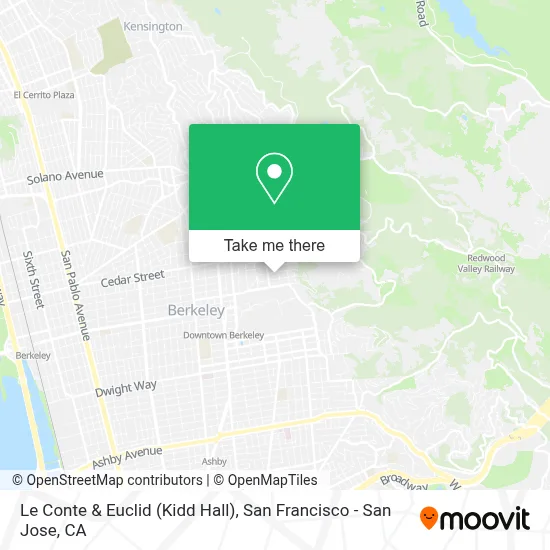 Le Conte & Euclid (Kidd Hall) map