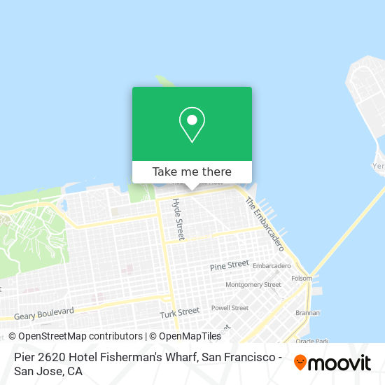 Pier 2620 Hotel Fisherman's Wharf map