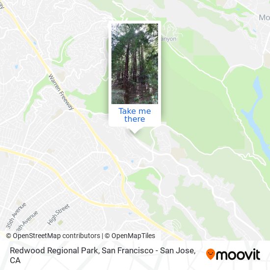 Mapa de Redwood Regional Park