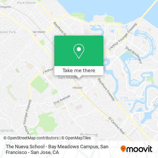 The Nueva School - Bay Meadows Campus map