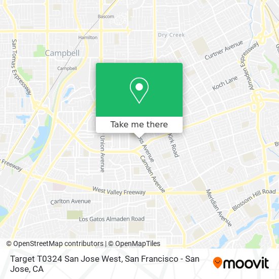 Mapa de Target T0324 San Jose West