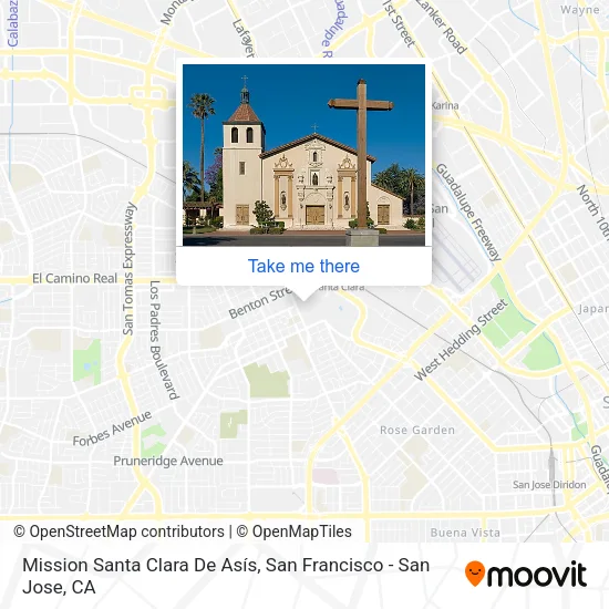 Mapa de Mission Santa Clara De Asís