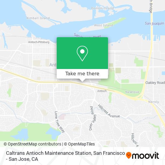 Caltrans Antioch Maintenance Station map