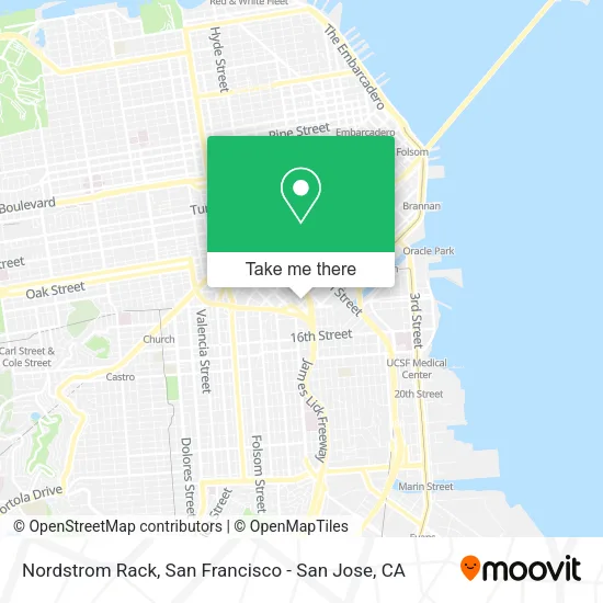 Mapa de Nordstrom Rack