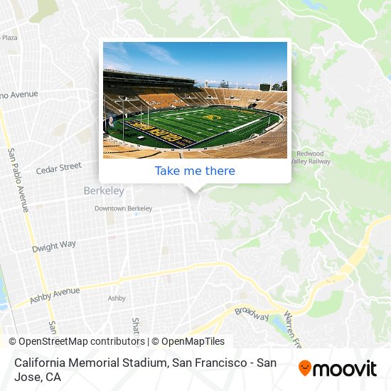 Mapa de California Memorial Stadium