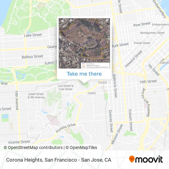 Corona Heights map