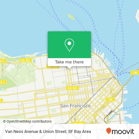 Van Ness Avenue & Union Street map