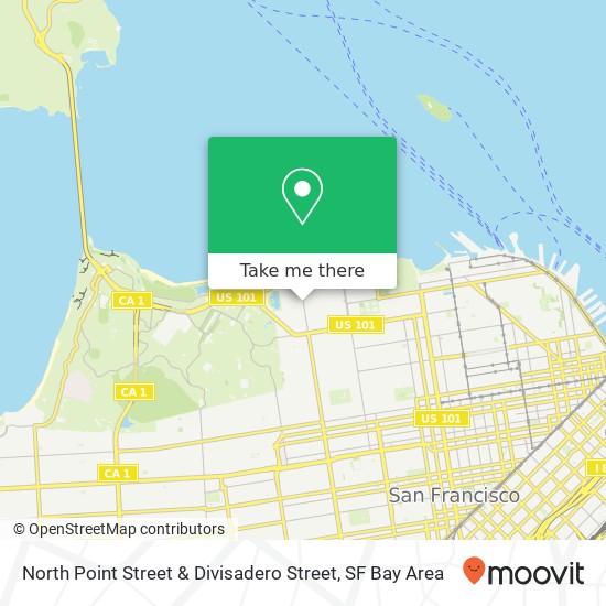 North Point Street & Divisadero Street map