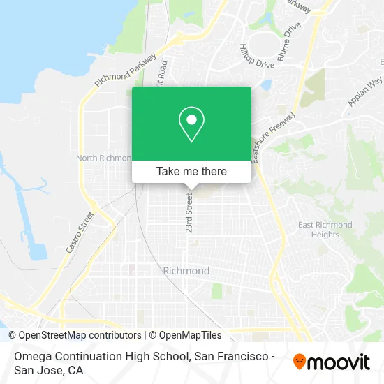 Omega Continuation High School map