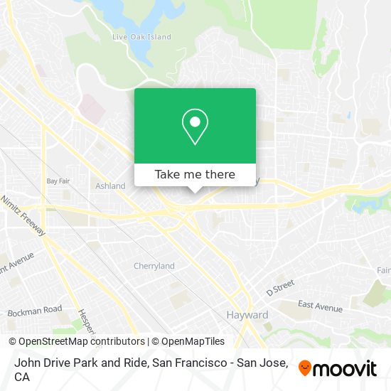 John Drive Park and Ride map