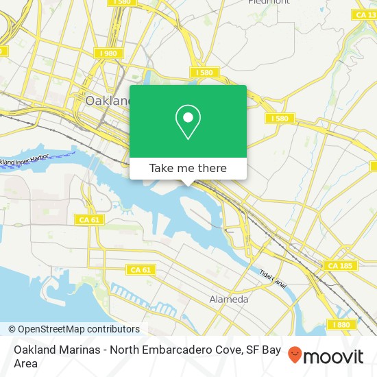 Oakland Marinas - North Embarcadero Cove map