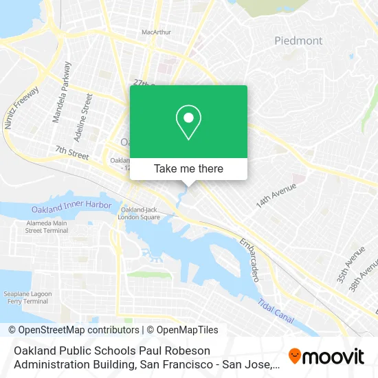 Oakland Public Schools Paul Robeson Administration Building map